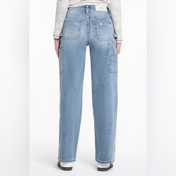 Miss Me Callie Cargo Wide Leg Jeans Size: 28X32 - Picture 2 of 11